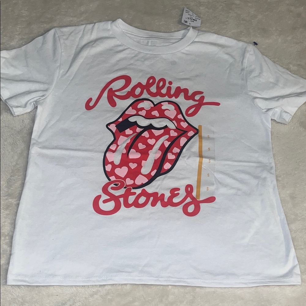 Rolling Stones Kids White T-Shirt Small S New